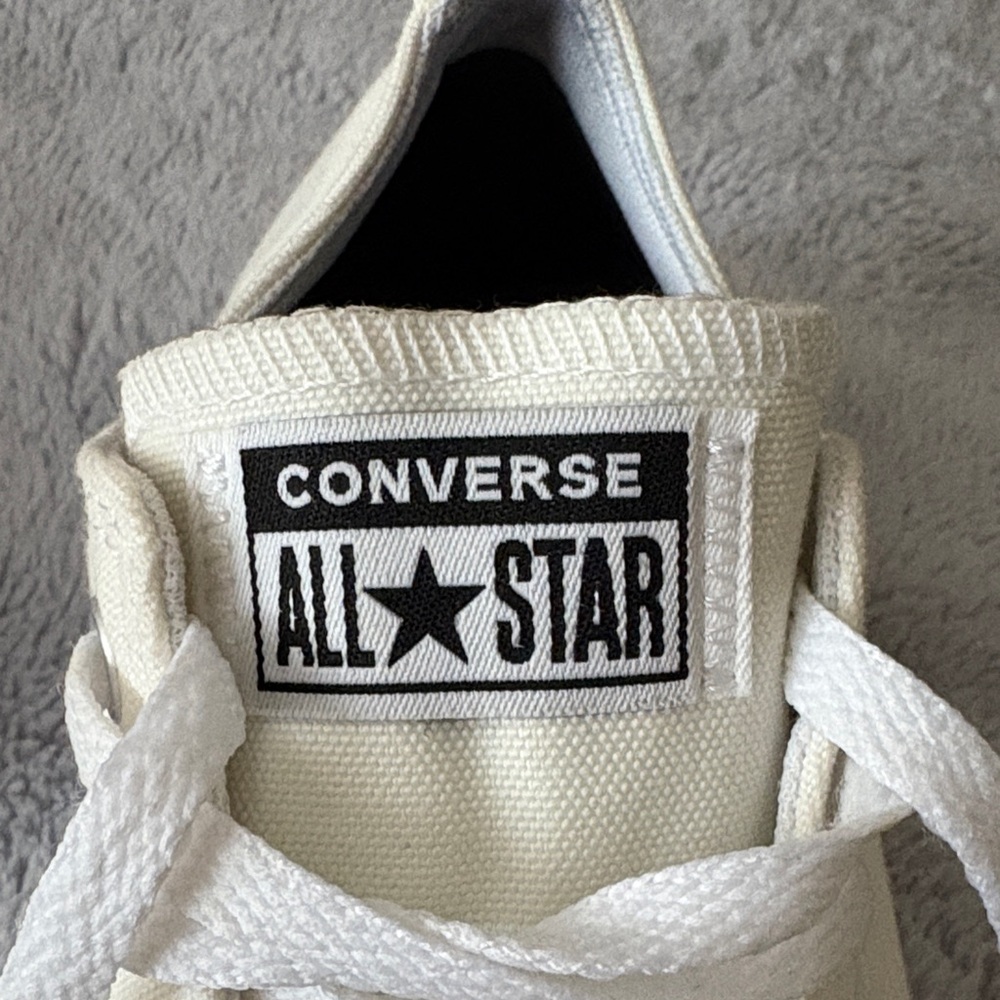 EUC Unisex Converse Cream Canvas All Star Lift Low Sneakers Size 6M/8W - Picture 2 of 8